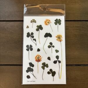 Four Leaf Clover Flower Stickers